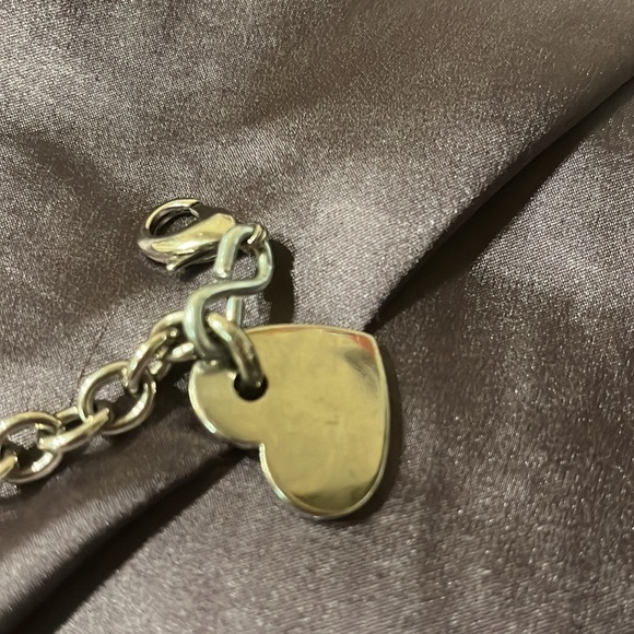 Authentic Salvatore Ferragamo 925 Heart Bracelet ( Altered and Missing Stones!) - Picture 3 of 3
